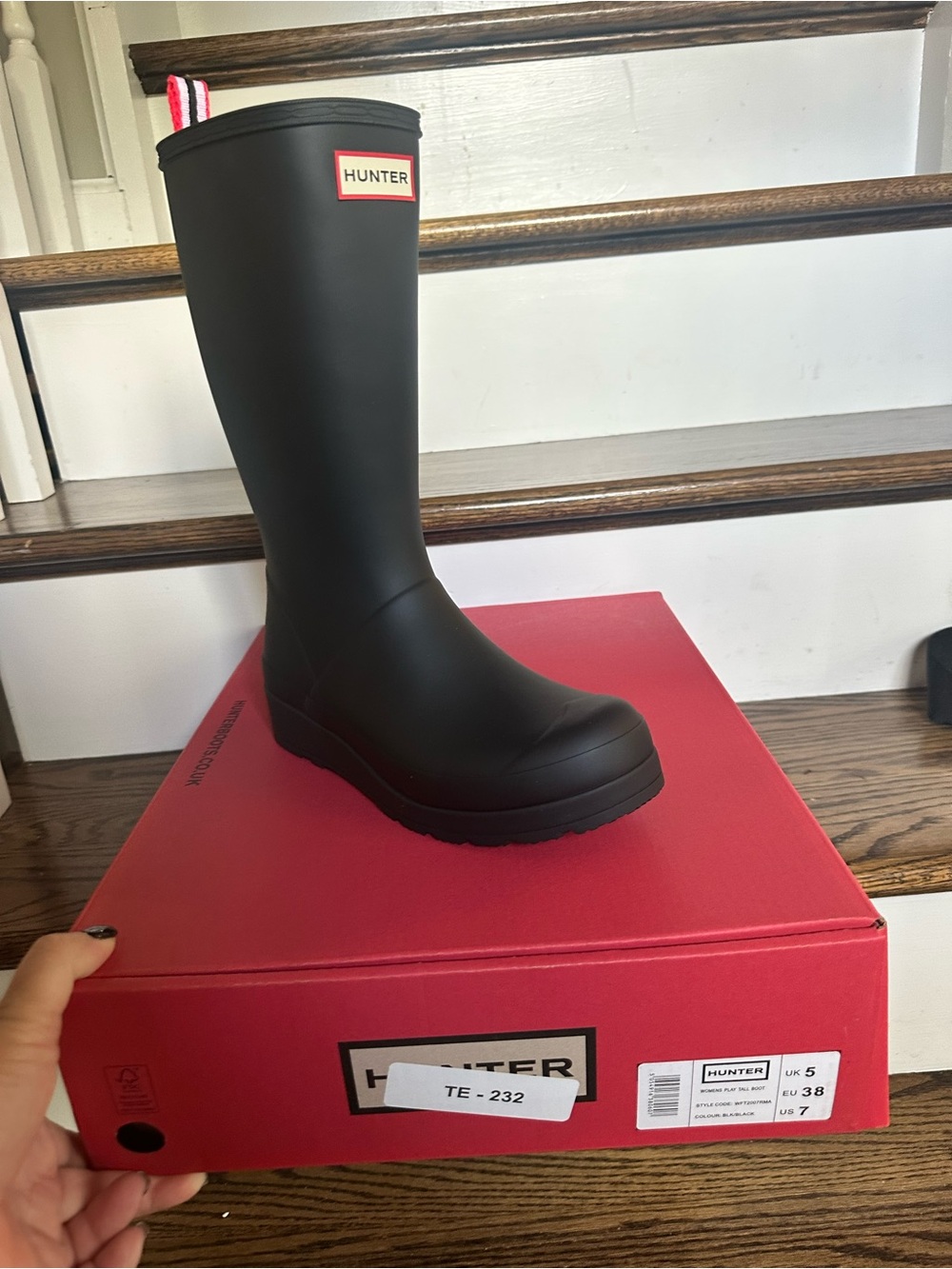 Hunter Matte Black Tall Women's Rain Boot